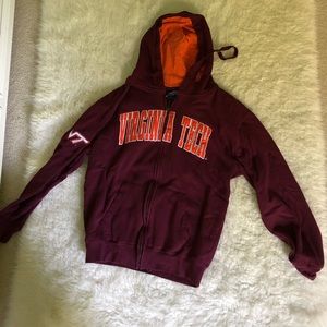 virginia tech zip up hood